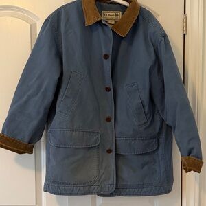 SOLD Vintage L.L. Bean Slate Blue Canvas Jacket Size L Unisex